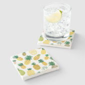 Trendy Pineapple Pattern Stenen Onderzetter (Zijkant)