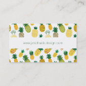 Trendy Pineapple Pattern Visitekaartje (Achterkant)