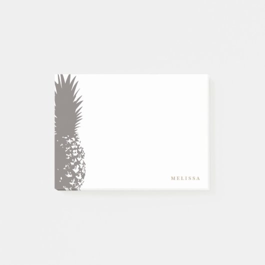 Trendy Pineapple Personalized Post It Notes (Voorkant)