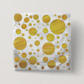Trendy Pineapple Polka Dots Vierkante Button 5,1 Cm (Voorkant)