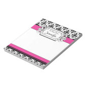 Trendy Pink and Black Girl's Personalized Notitieb Notitieblok (Gedraaid)