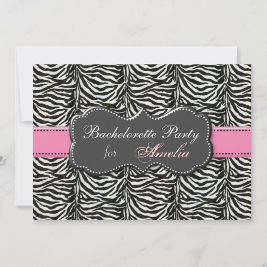 trendy Pink Bachelorette Party Kaart (Voorkant)