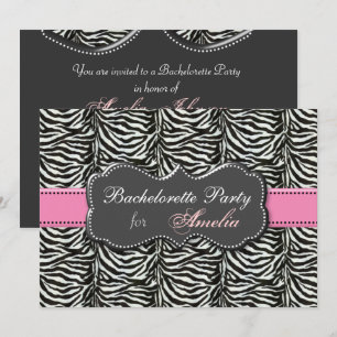 trendy Pink Bachelorette Party Kaart