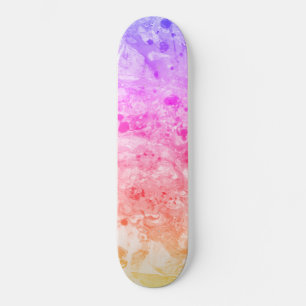 Trendy Pink Blue Paars Green Modern Colorful Skateboard
