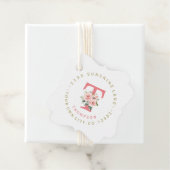 Trendy Pink Blush Floral Circular Address Label (In situ)