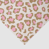 Trendy Pink Brown Leopard Spots Boho Decoupage Tissuepapier (Detail)