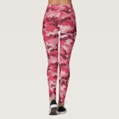 Trendy Pink Camo Leggings (Achterkant)