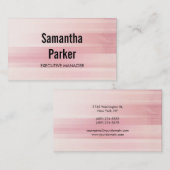 Trendy Pink Contemmodern Executive Manager Visitekaartje (Voorkant / Achterkant)