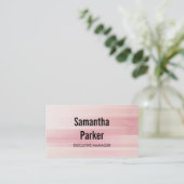 Trendy Pink Contemmodern Executive Manager Visitekaartje (Staand voorkant)