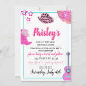 Trendy Pink Cowgirl Uitnodiging (Voorkant)