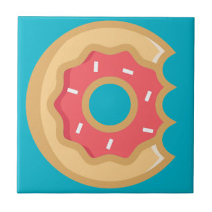 Trendy Pink Frosted Donut Tegeltje