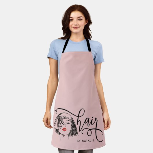 Trendy Pink Hair Chic Schort (Gedragen)