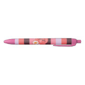 Trendy Pink Hues Stripes avec stylo Monogram Daisy (Bas)