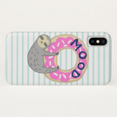 Trendy Pink Iced Donut & Sloth Case-Mate iPhone Case (Achterkant (horizontaal))