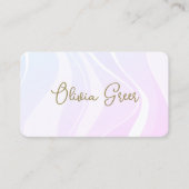 Trendy Pink Lavender Retro Waves Visitekaartje (Voorkant)