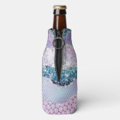 Trendy Pink Paars Silver Agate Flesjeskoeler (Fles Achterkant)