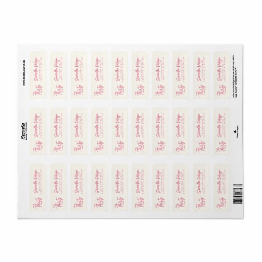 Trendy Pink Talk Thirty To Me 30th Birthday Etiket (Full Sheet)