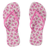 Trendy Pink Tropical Watermelon Pattern Teenslippers (Voetbed)