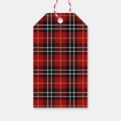 Trendy Plaid | Rood en zwart geruite leuke typogra Cadeaulabel (Achterkant)