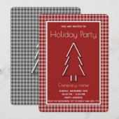 Trendy plaid winter vrolijke kerstboom kaart (Voorkant / Achterkant)