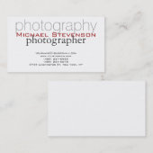 Trendy Plain Black White Red Chic Visitekaartje (Voorkant / Achterkant)