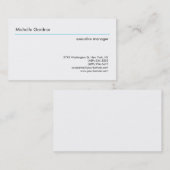 Trendy Plain Creative Modern Minimal Blue White Visitekaartje (Voorkant / Achterkant)