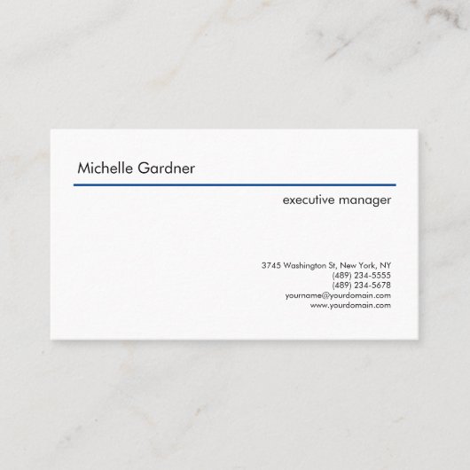 Trendy Plain Creative Modern Minimalist Visitekaartje (Voorkant)