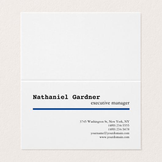 Trendy Plain Creative Modern Minimalist Visitekaartjes (Buitenkant ongevouwen)