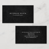 Trendy Plain Elegant Grey Black Professional Visitekaartje (Voorkant / Achterkant)