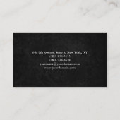 Trendy Plain Elegant Grey Black Professional Visitekaartje (Achterkant)