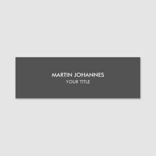 Trendy Plain Grey Professional Naamplaatje