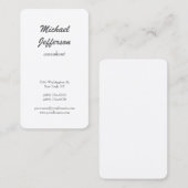Trendy Plain Modern Minimalist Professional Visitekaartje (Voorkant / Achterkant)