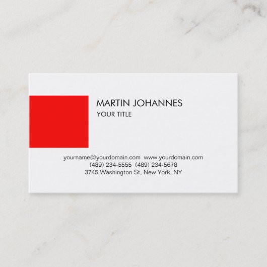 Trendy Plain Professionnel Rouge Blanc Carte de vi (Devant)
