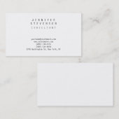 Trendy Plain White, hedendaags Visitekaartje (Voorkant / Achterkant)