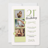 Trendy Polaroid Foto Verjaardag Uitnodiging (Voorkant)