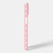 Trendy Polka Dot blush roze script grijs naam Case-Mate iPhone Case (Achterkant / Rechts)