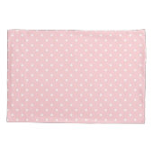 Trendy Polka Dot blush roze script grijs naam Kussensloop (Achterkant)