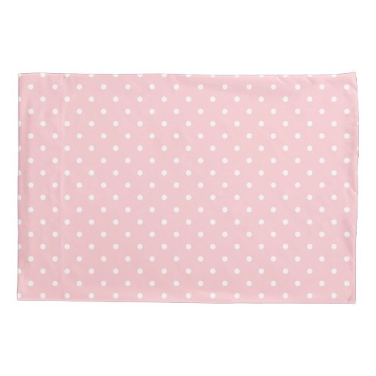 Trendy Polka Dot blush roze script grijs naam Kussensloop (Achterkant)