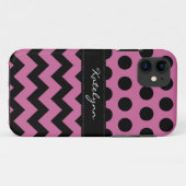 Trendy Polka Dot Chevron Zigzag iPhone 5 Hoesje (Achterkant (horizontaal))