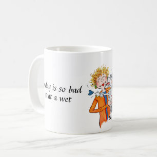 Trendy Poodle Kisses onze vrouw in het rood Koffiemok