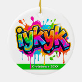Trendy Popular Teen Meme IYKYK 6-7 67 Ornament (Achterkant)