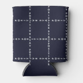 Trendy 'Positief' patroon, grid check. Blikjeskoeler (Voorkant)