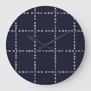 Trendy 'Positief' patroon, grid check. Grote Klok