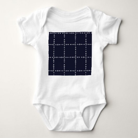 Trendy 'Positief' patroon, grid check. Romper (Voorkant)