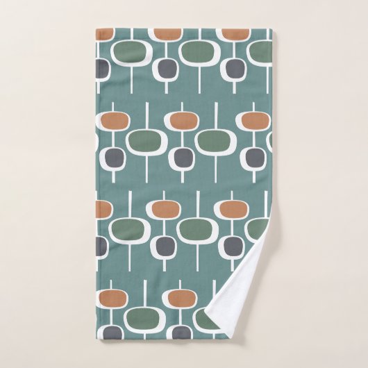 Trendy pour toujours Moderne motif bleu du milieu (Serviette à main)