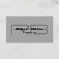 Trendy Premium Gray Monogram Minimalist Plain