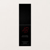 Trendy Premium Silk Modern Monogrammed Plain Black Visitekaartjes (Buitenkant ongevouwen)