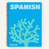 Trendy Preppy Blue Beach Notitieboek (Voorkant)