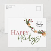 Trendy Prettige feestdagen Sinaasappels met aangep (Voorkant / Achterkant)