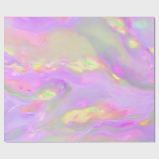Trendy pretty colorful abstract waves cadeaupapier (Vlak)
